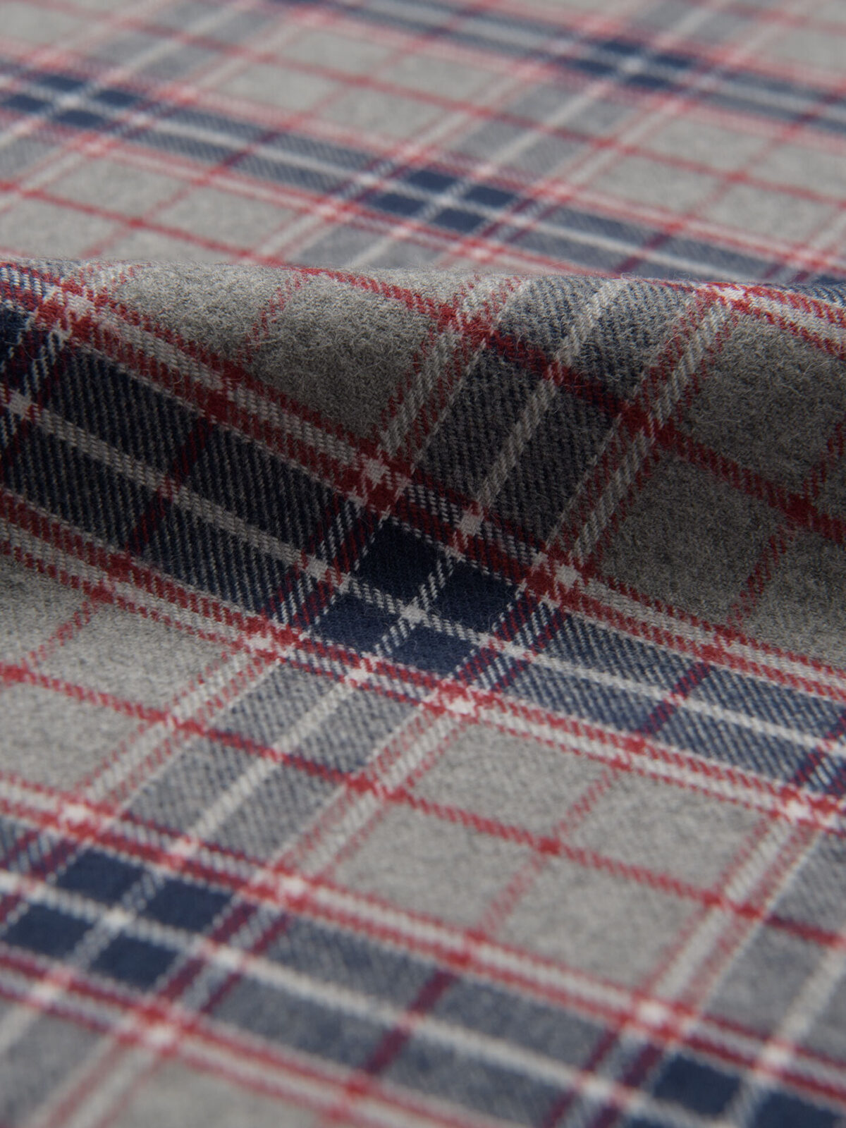 Stowe Red Navy and Grey Plaid Flannel Shirts by Proper Cloth