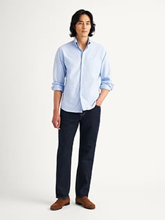 The Clark Oxford Cloth Button Down in Light Blue