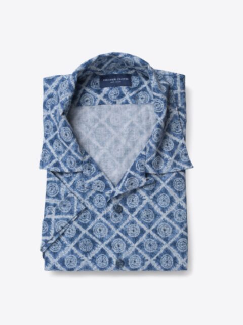Shop Monti Blue Shibori Faded Circle Print