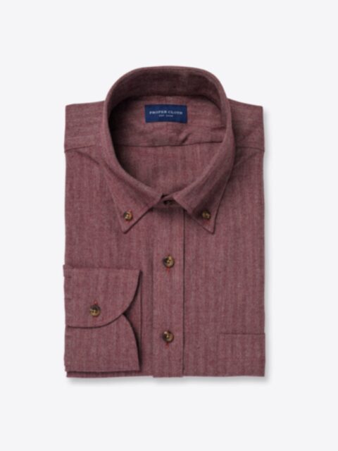 Shop Ludlow Berry Melange Brushed Herringbone