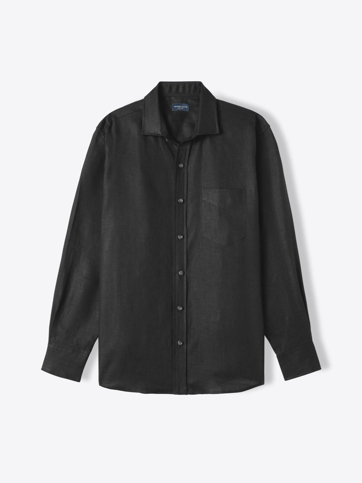 Baird McNutt Black Irish Linen Shirt by Proper Cloth