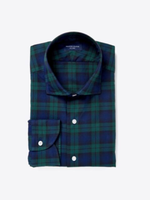 Shop Moritz Lightweight Blackwatch Plaid Flannel