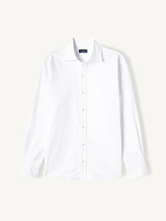 The Clark Oxford Spread Collar Shirt in White