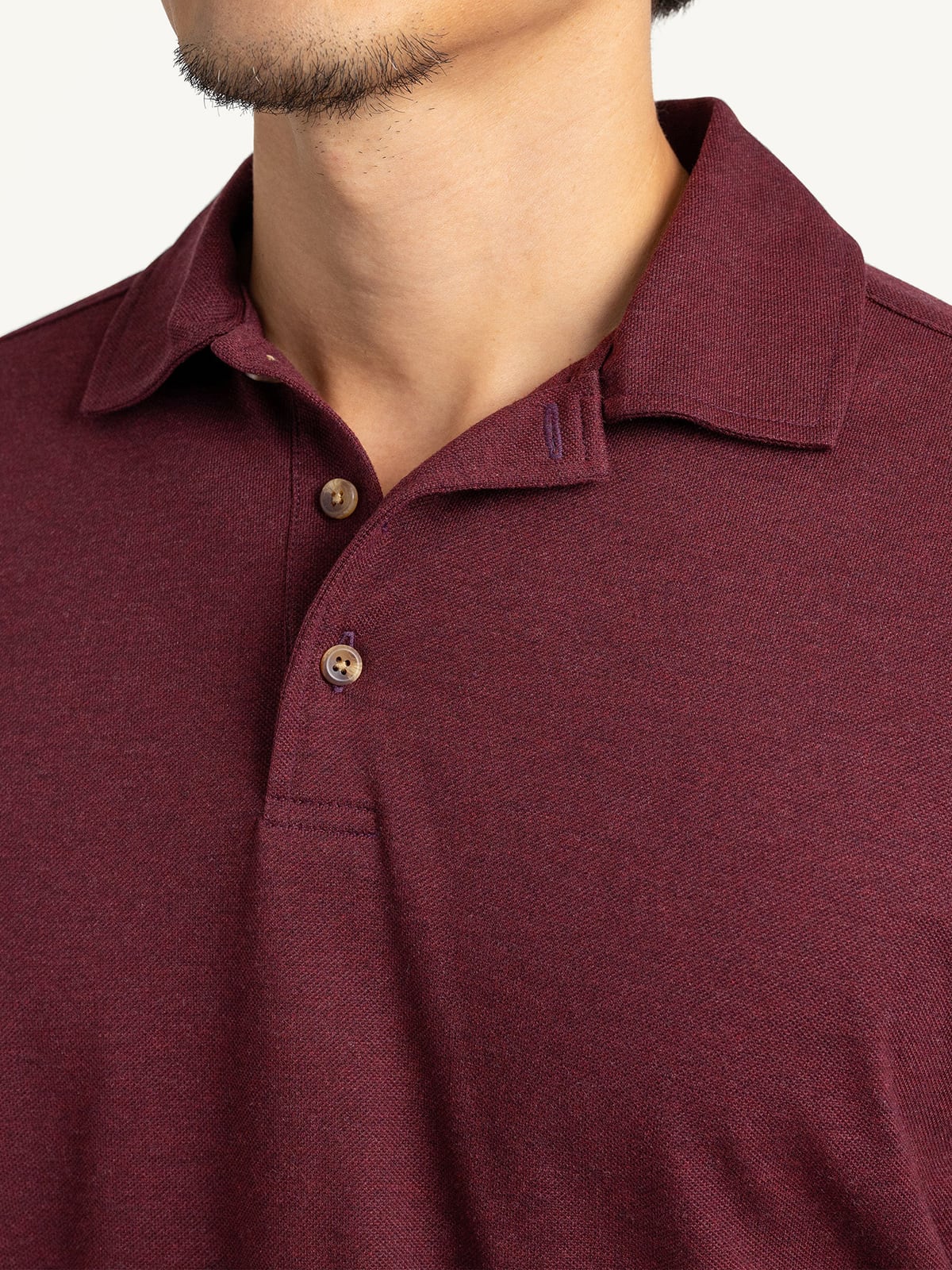Proper Cloth Men's Burgundy Italian Easy Care Long Sleeve Polo Shirt - Red, Size: 14, Regular, 100% Cotton Proper Cloth Men's Burgundy Italian Easy Care Long Sleeve Polo Shirt - Red, Size: 14, Regular, 100% Cotton