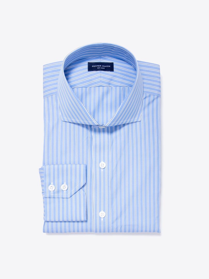 Canclini Blue Multi Stripe Tailor Made Shirt 