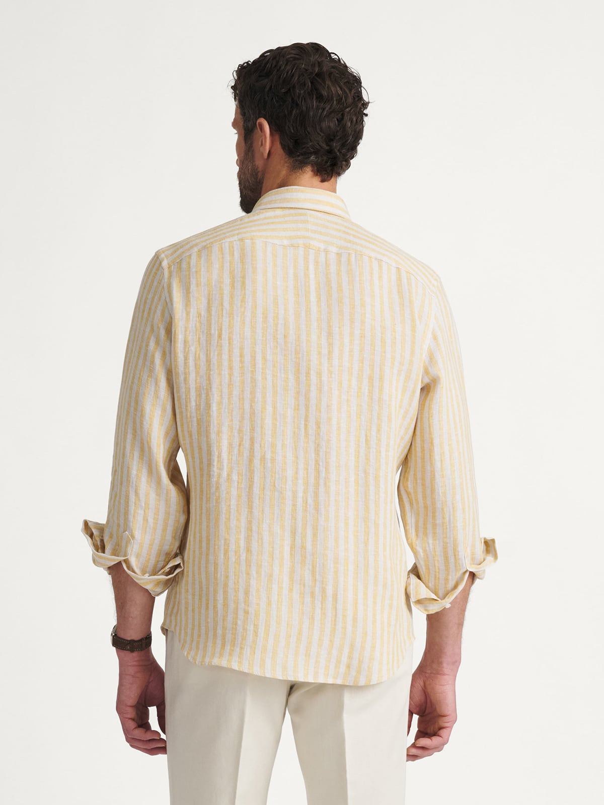 ivory linen dress shirt Linen Resort Shirt Ivory, L