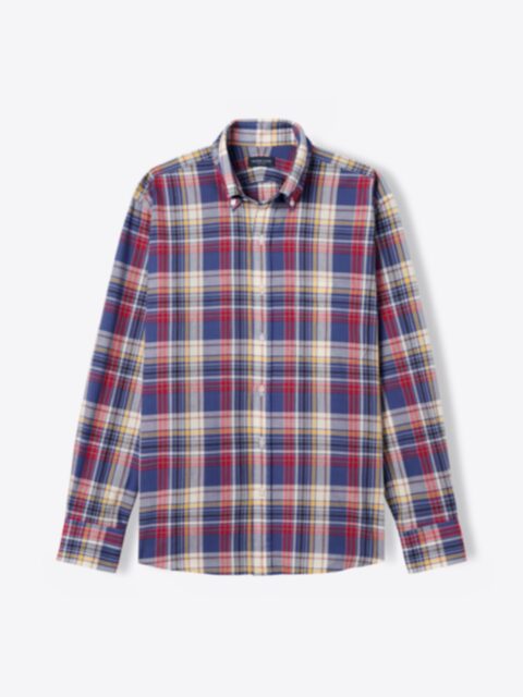 Shop Blue Red and Ecru Indian Madras