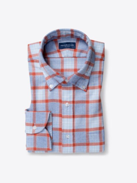 Shop Blue and Red Plaid Cotton and Wool Flannel