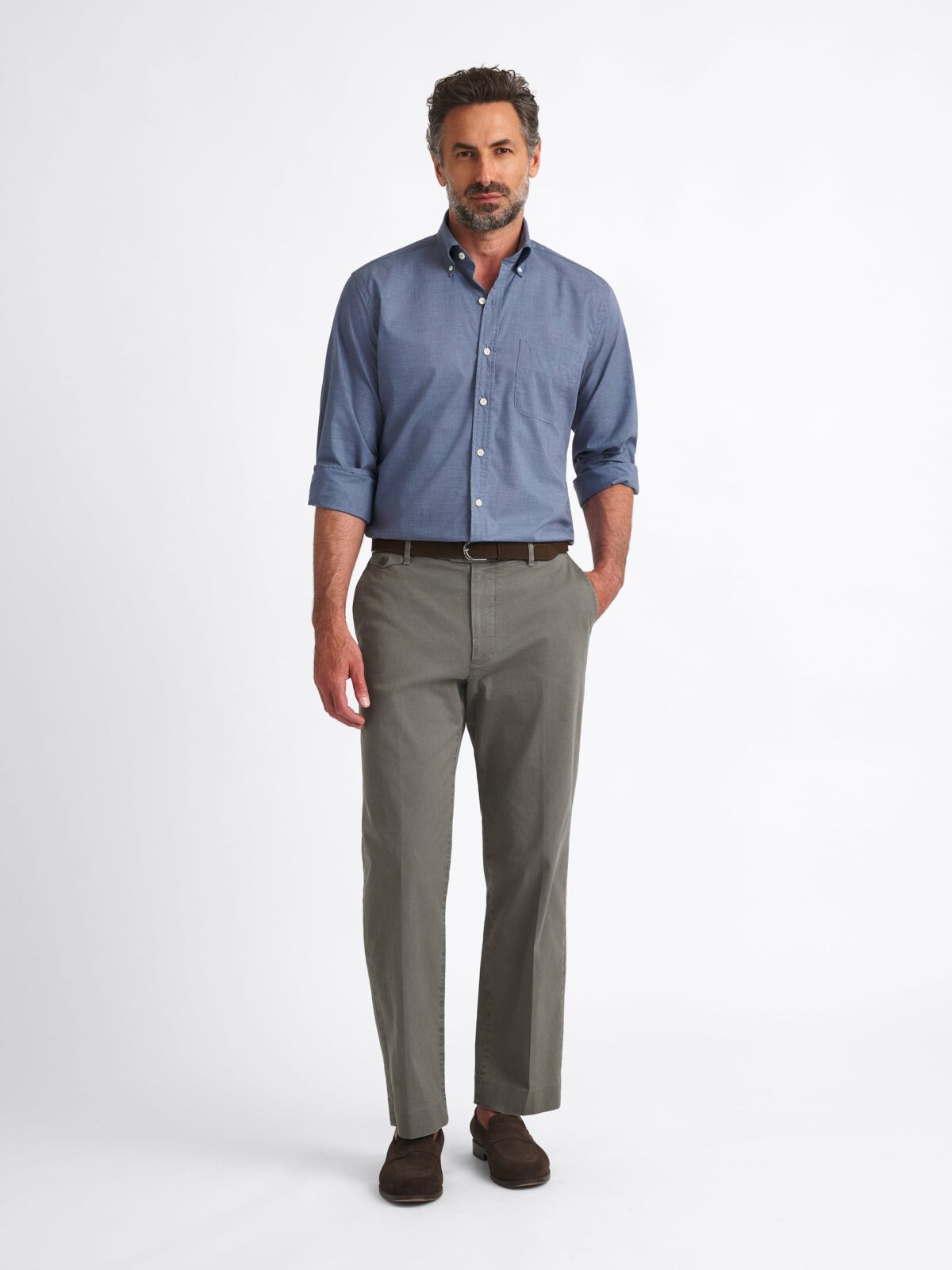 The Bleecker Sport Shirt in Slate Melange