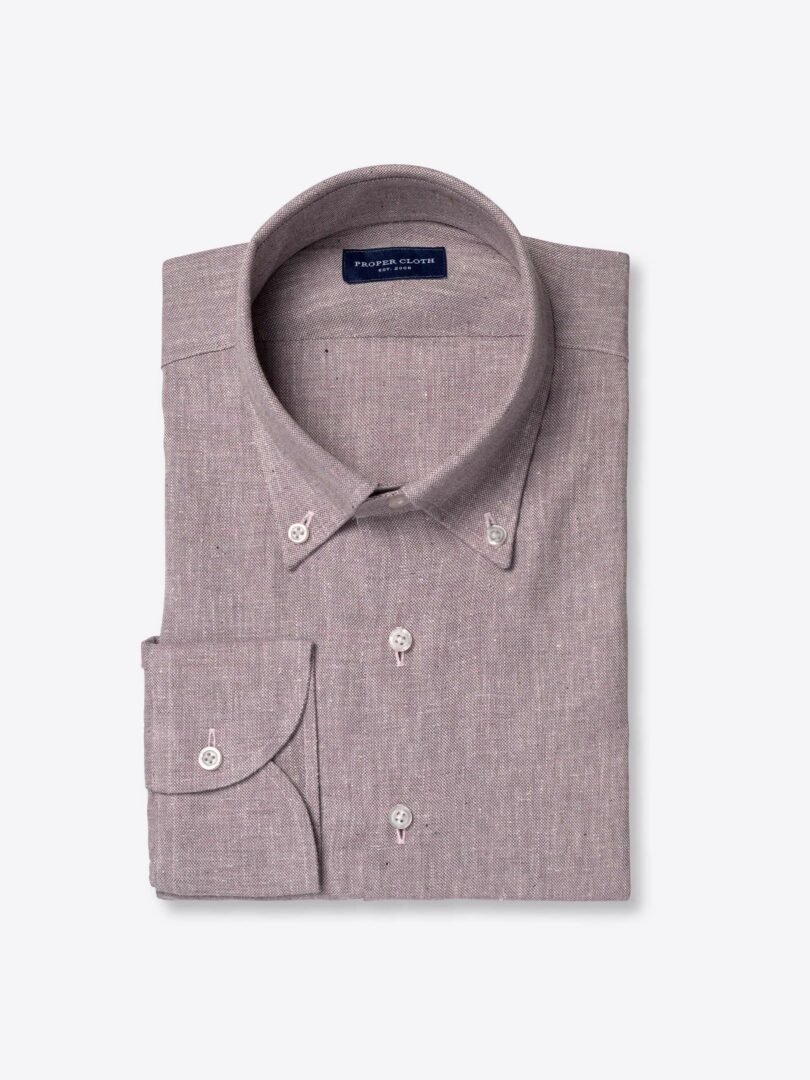 Toscana Faded Red Recycled Cotton Chambray 