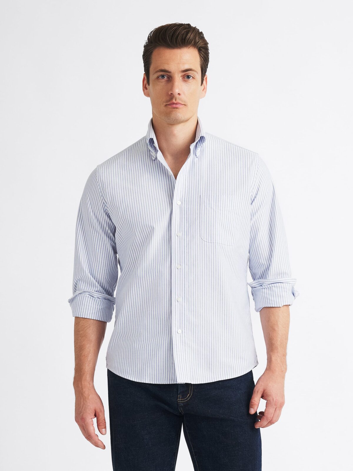 【MODERNIF】Enough Oxford Stripe Shirt MODERNIF】Enough Oxford Stripe Shirt (modernif/ブラウス