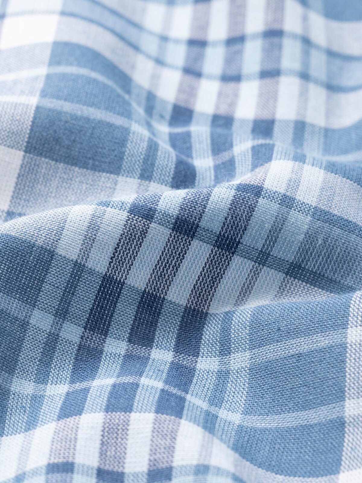 Teal Blue and White Indian Madras Shirts by Proper Cloth