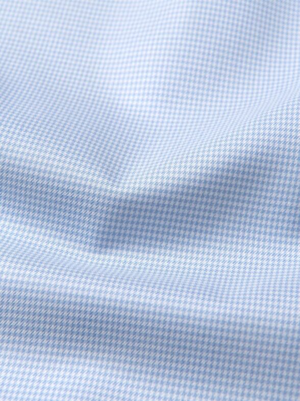 Non-Iron Supima Light Blue Houndstooth Shirts by Proper Cloth