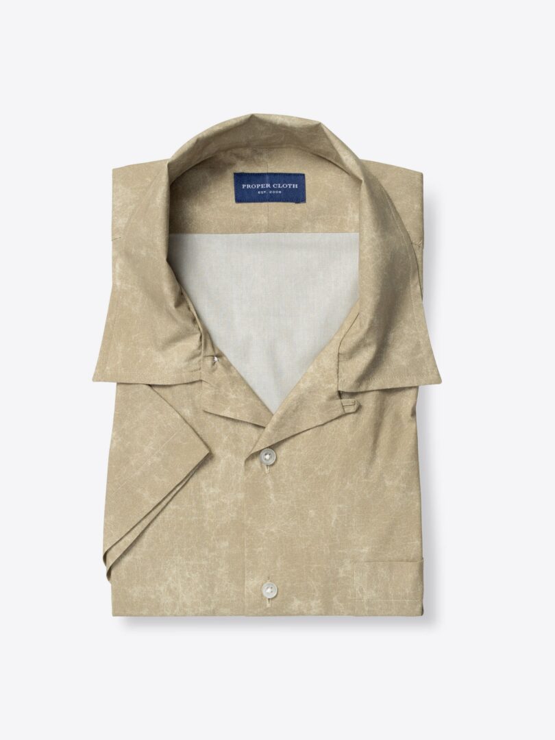 Faded Khaki Plaster Print 