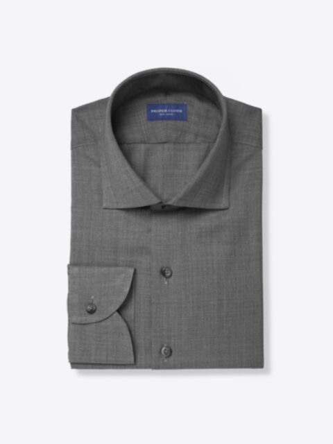 Buy Grey Melange Regular Fit Heritage Formal Shirt from Next