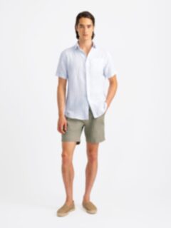 The Baird McNutt Irish Linen Short Sleeve Shirt in Light