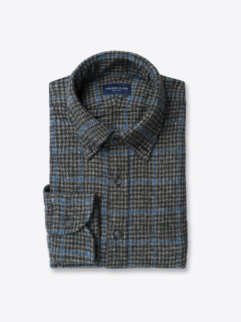 Shop Japanese Grey and Blue Windowpane Low Twist Check