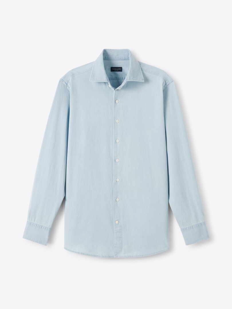 Men’s Extra Light Wash Denim Shirt Thumb