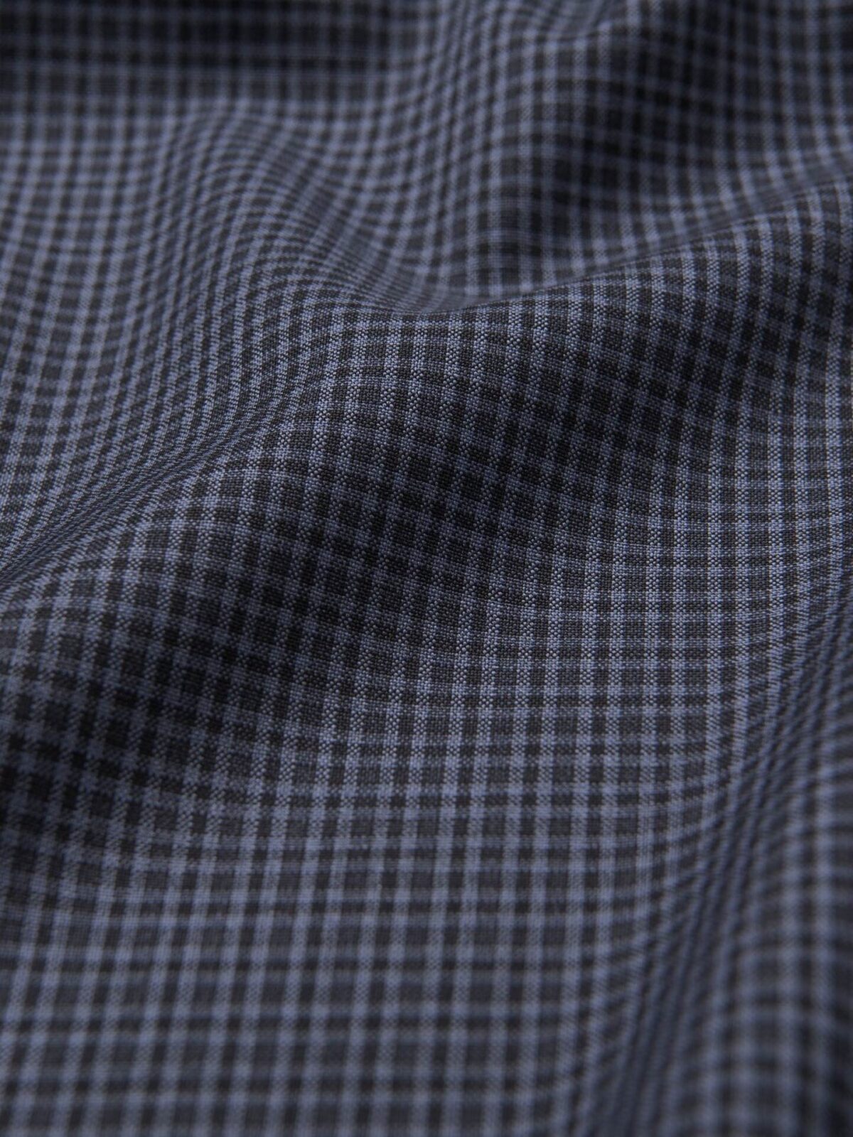 Reda Navy Small Check Merino Wool Shirts by Proper Cloth