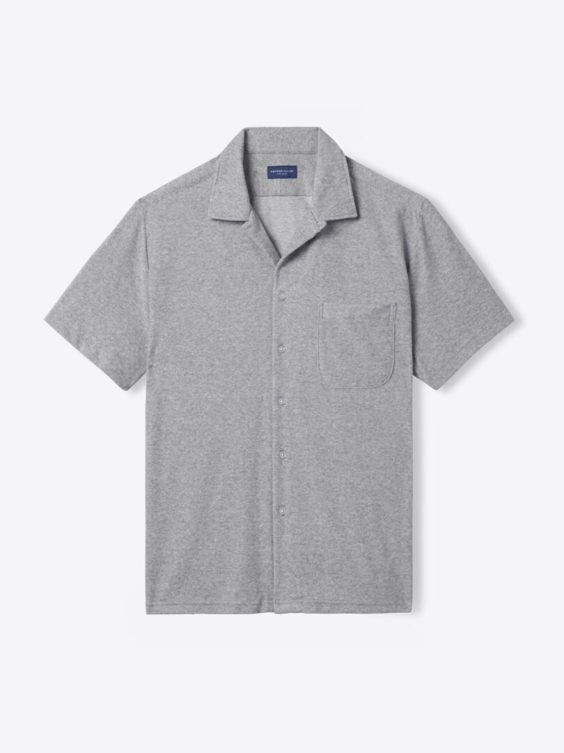 Japanese Grey Melange Terry Cloth Knit 