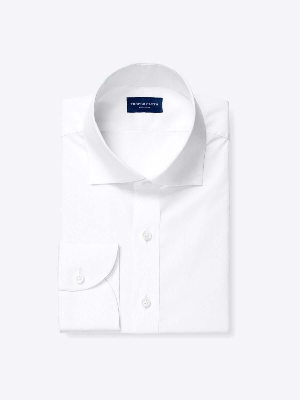 Stanton 120s White Broadcloth Shirt