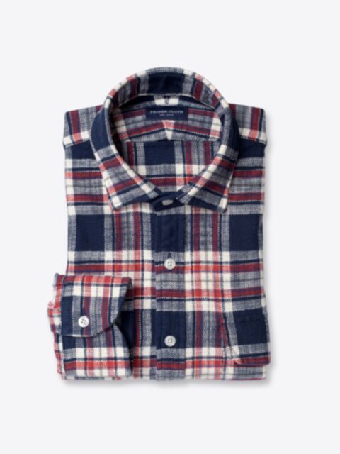 Shop Jackson Washed Navy and Red Country Plaid