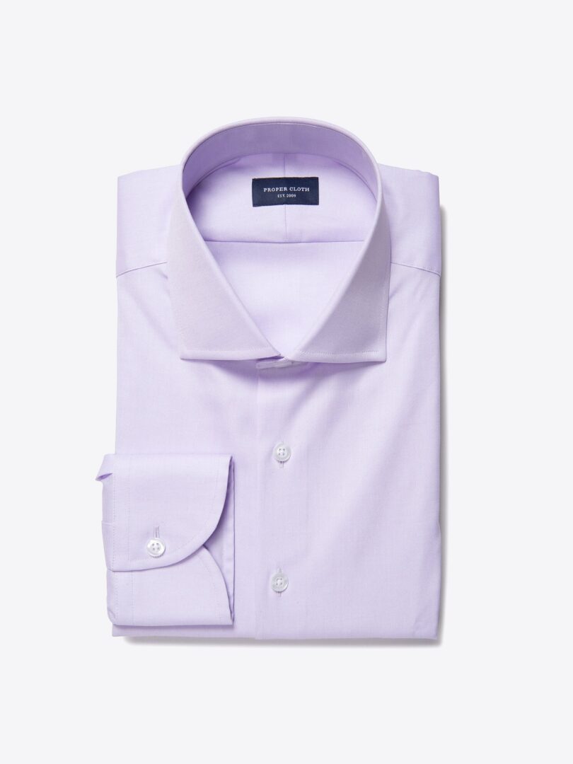 Bowery Lavender Wrinkle-Resistant Pinpoint Tailor Made Shirt 