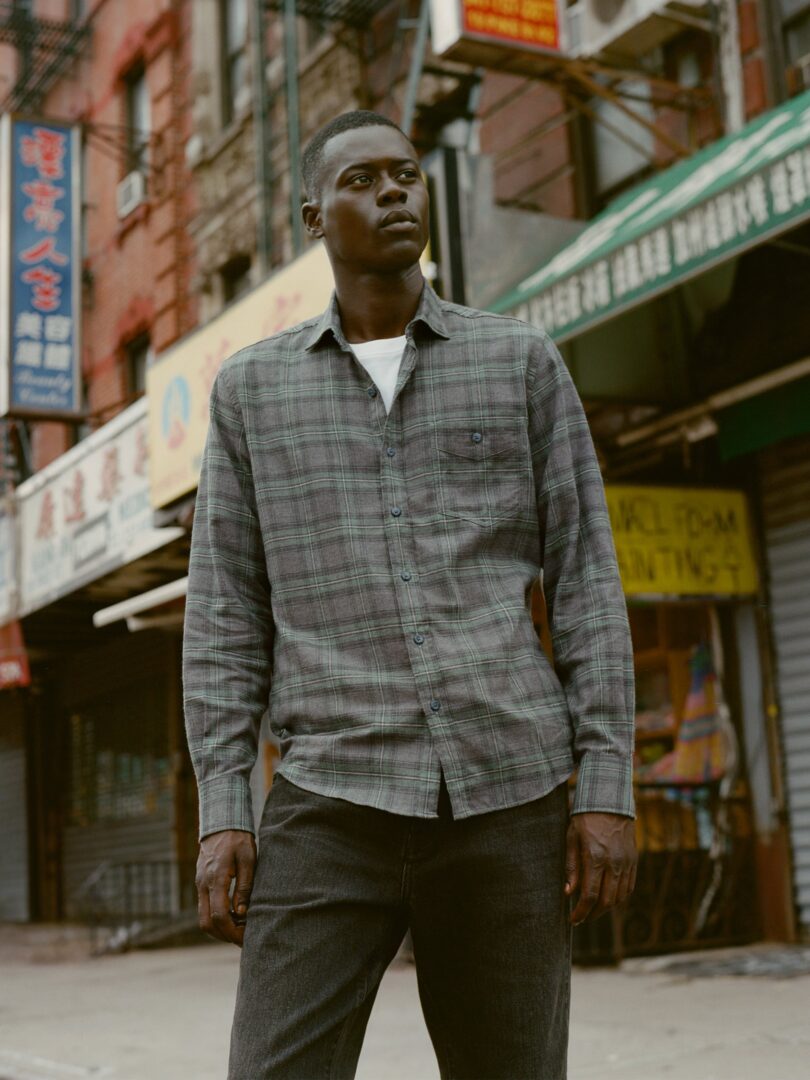 Satoyama Sage Charcoal and Grey Plaid Thumb Detail