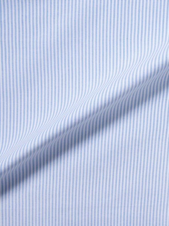 Light Blue Thin Stripe Heavy Oxford Cloth Shirts by Proper Cloth