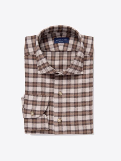 Shop Albiate Beige Melange Plaid Flannel