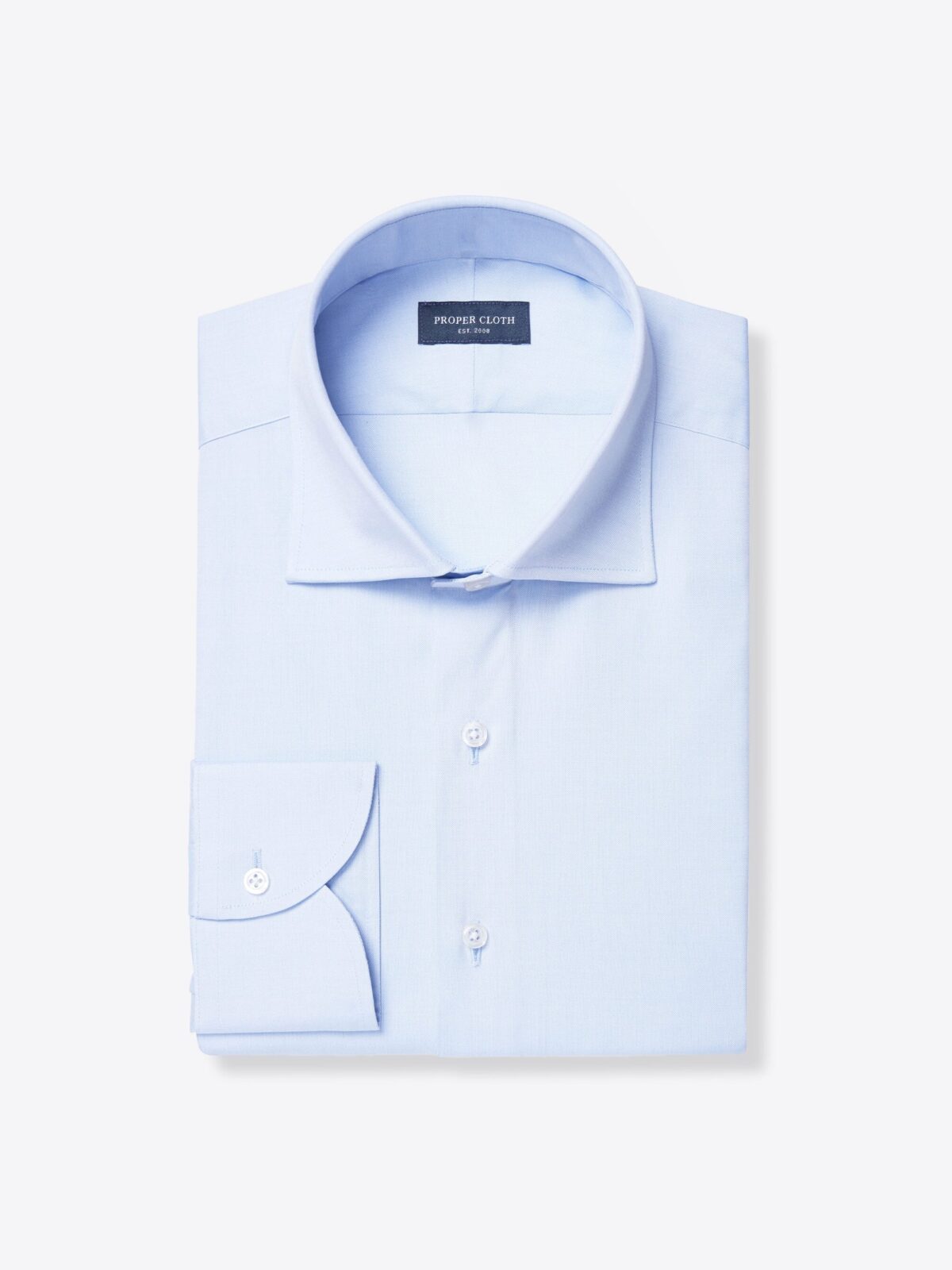 The Thomas Mason Pinpoint Dress Shirt in Light Blue