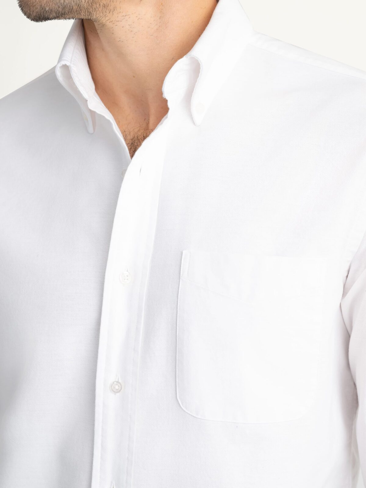 button-down dress shirt in white oxford reviews Proper Cloth Men's Clark White Oxford Cloth Button Down Custom Dress Shirt