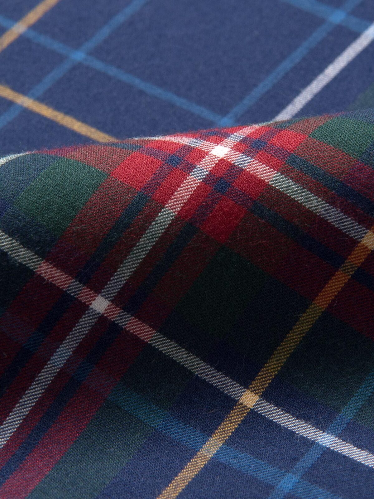 Twill Madras Fabric, brushed like flannel for men's shirts