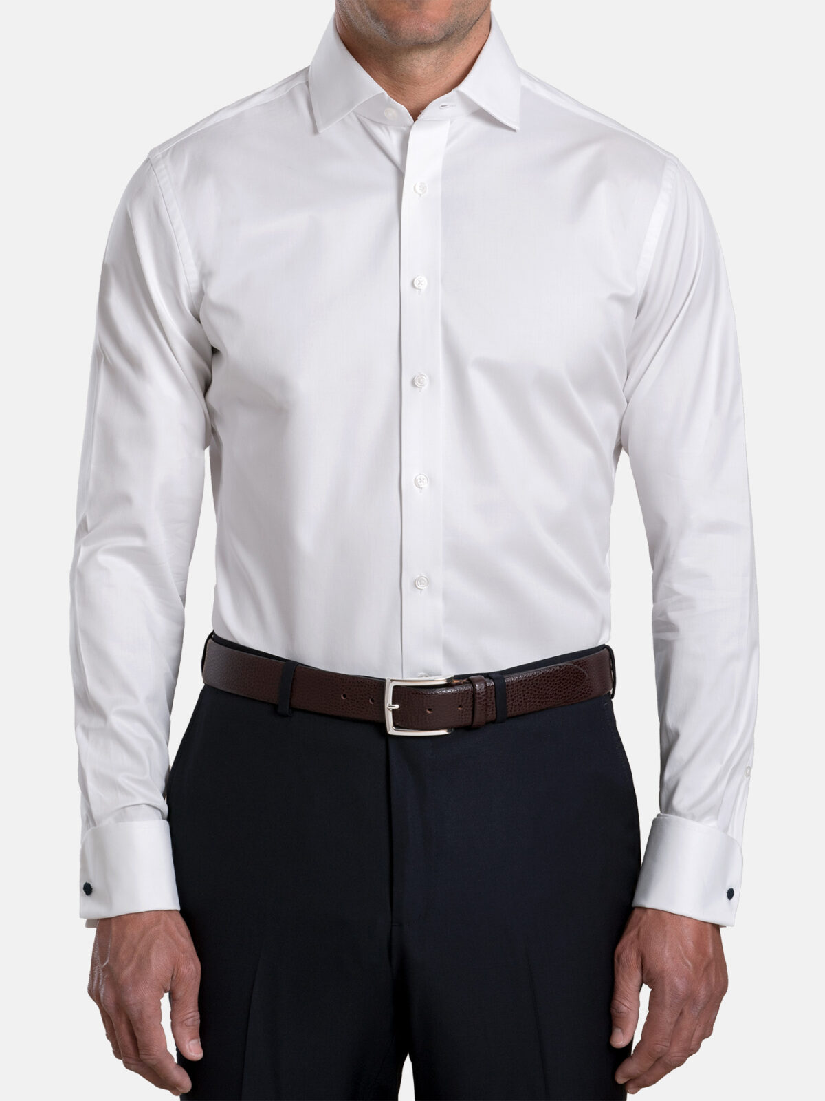 non iron french cuff dress shirts Tailored Fit Lt Blue Plaid French Cuff Non Iron Men's Dress Shirt Wilkes & Riley, LLC