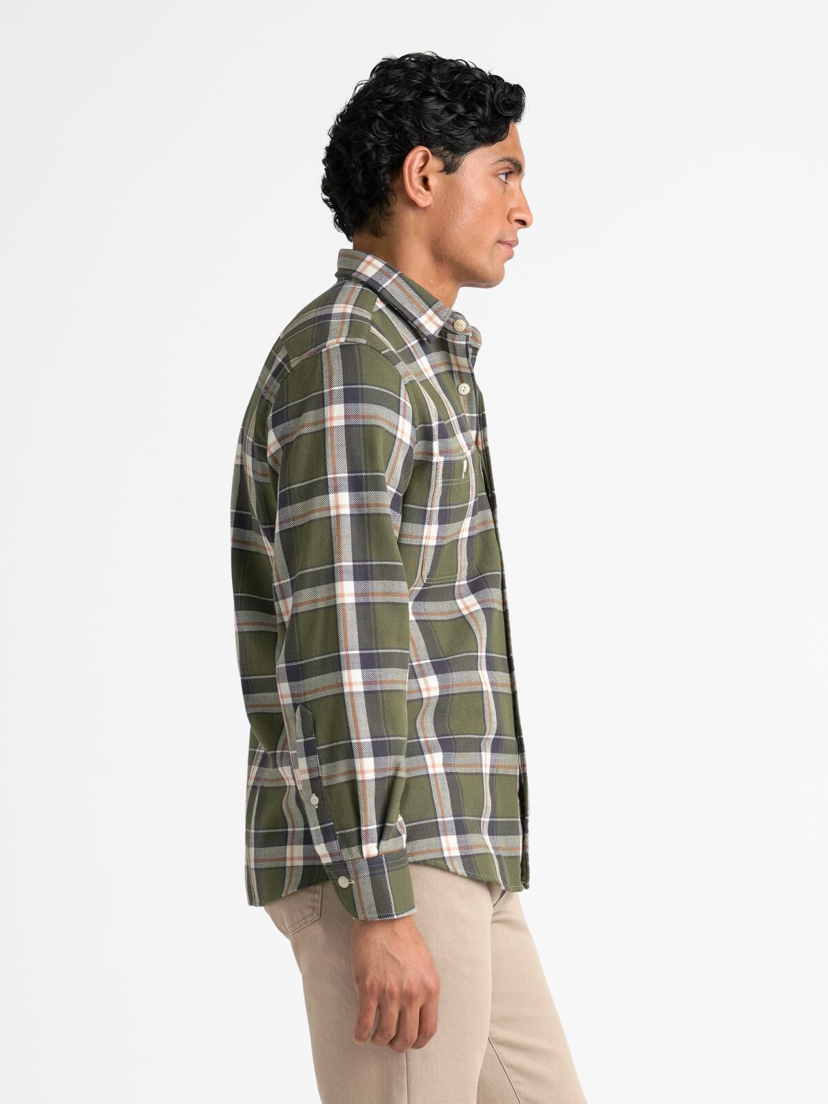 The Jackson Country Plaid Shirt in Olive Black and Cream