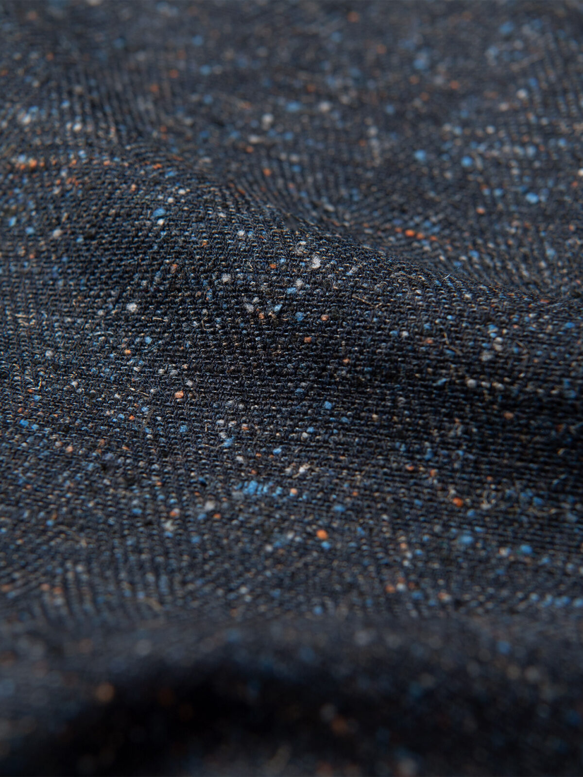 Navy on sale tweed fabric