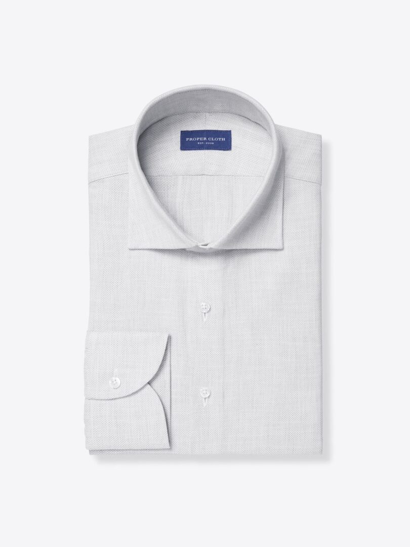 Amalfi Grey Melange Pique 