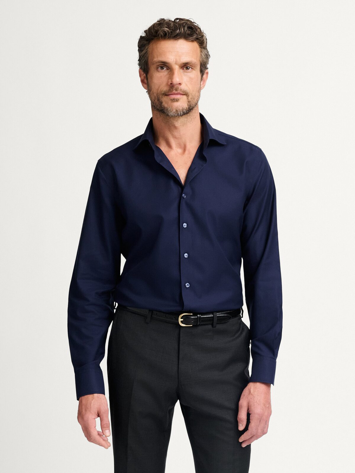non cotton dress shirts Proper Cloth Men's Navy Non-Iron Twill Custom Shirt Emerald Sequin Long Sleeve Proper cloth Style:Ruffled Color:PLATINUM jaspe styles with exposed