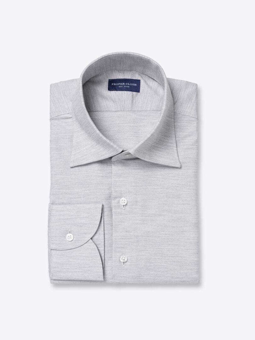 Light Grey Melange Lightweight Oxford 