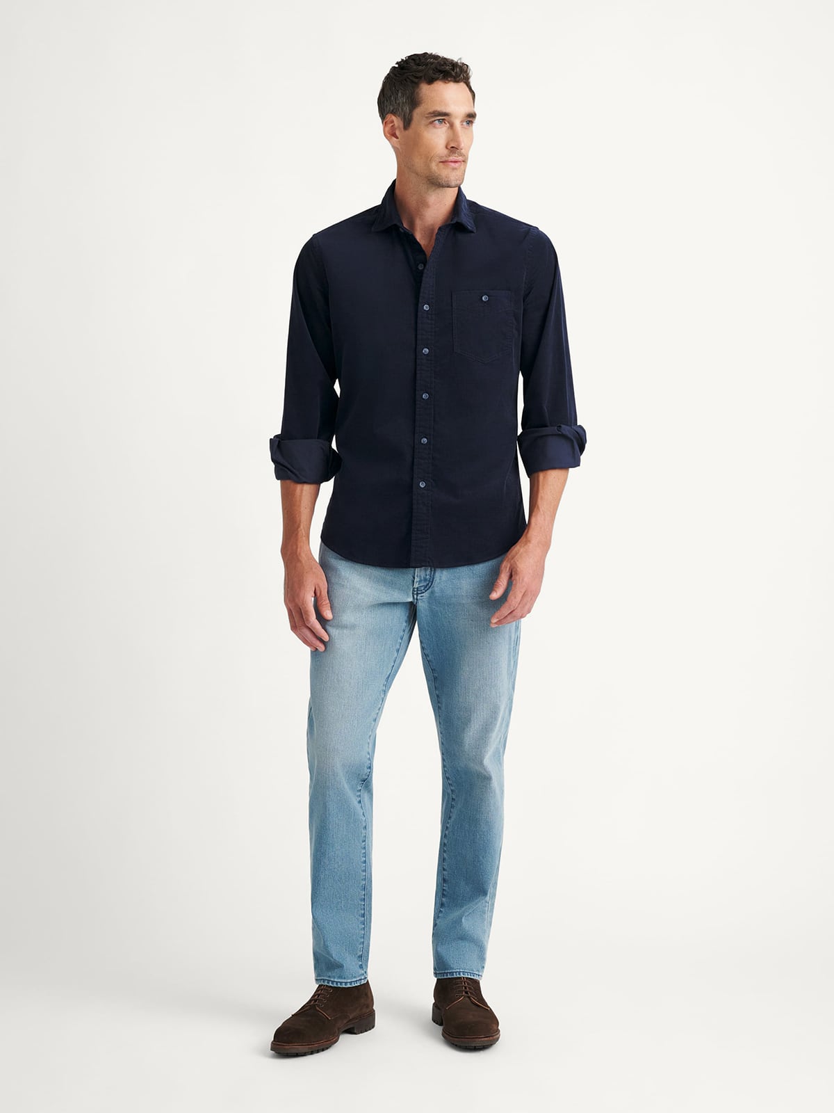 pincord dress shirt Men's Van Heusen Flex Collar Regular-Fit Pincord Dress Shirt