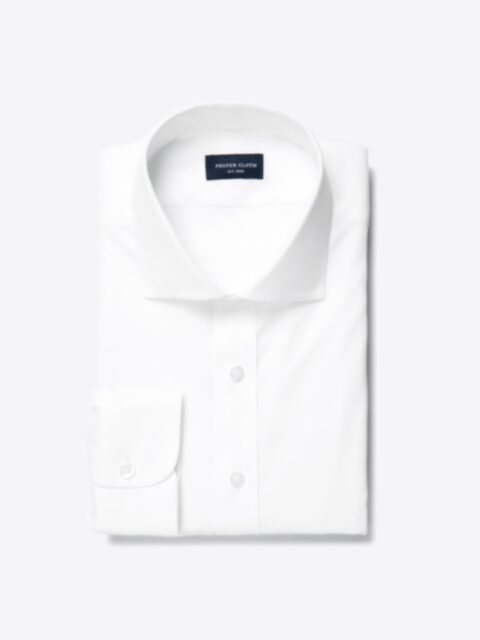 Shop White Wrinkle-Resistant Diagonal Jacquard