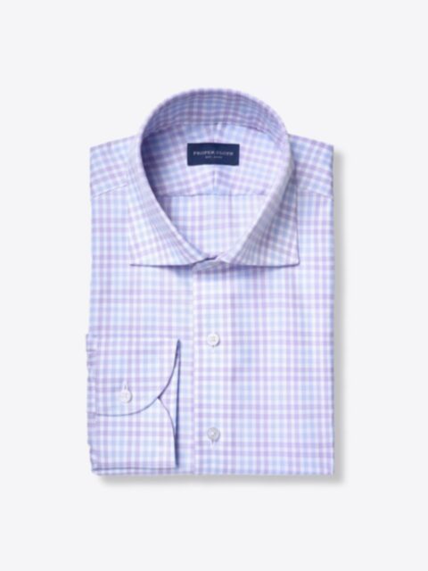 Shop Mayfair Wrinkle-Resistant Lavender and Blue Multi Check