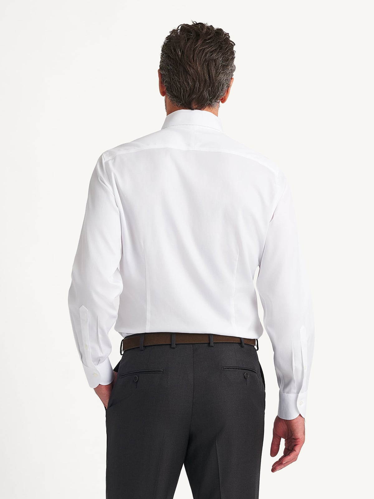 Non-Iron Supima White Pinpoint Office Button Down Shirt Non-Iron Supima White Pinpoint Office Button Down Shirt