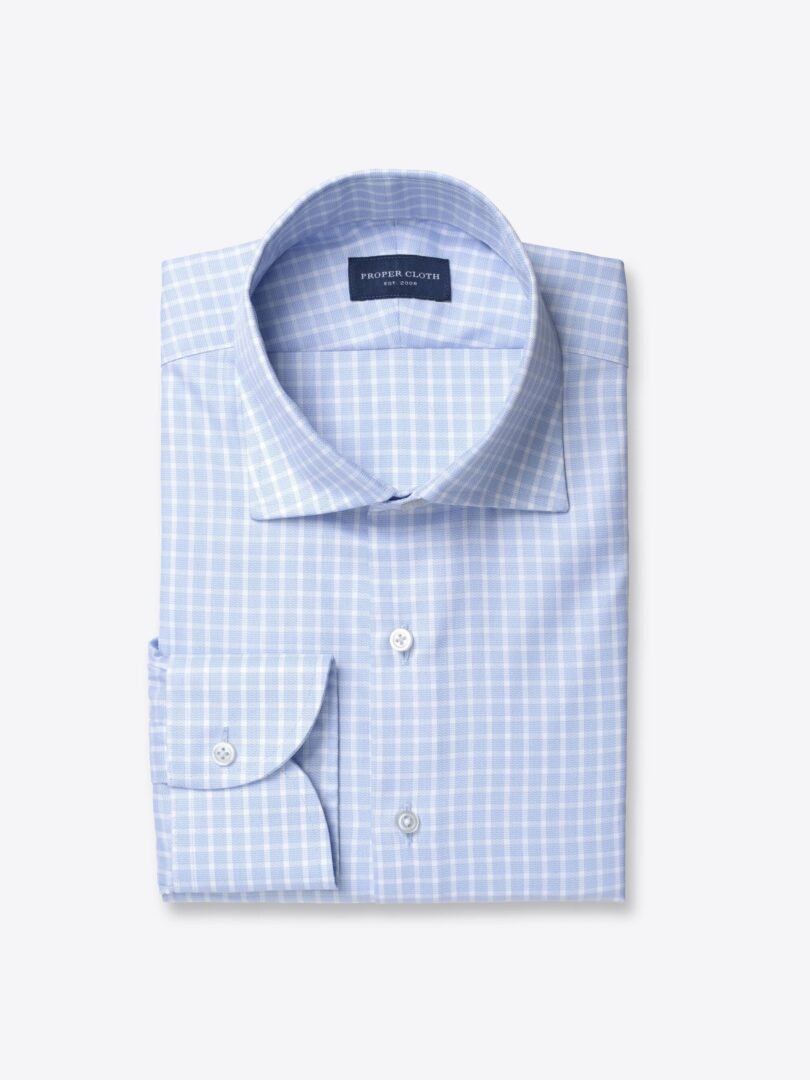 Mercer Light Blue End on End Check 