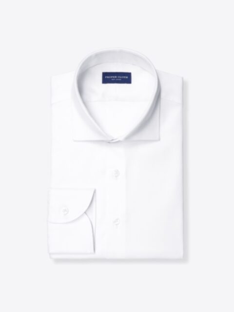 Thomas Mason White Luxury Broadcloth Shirts by Proper Cloth