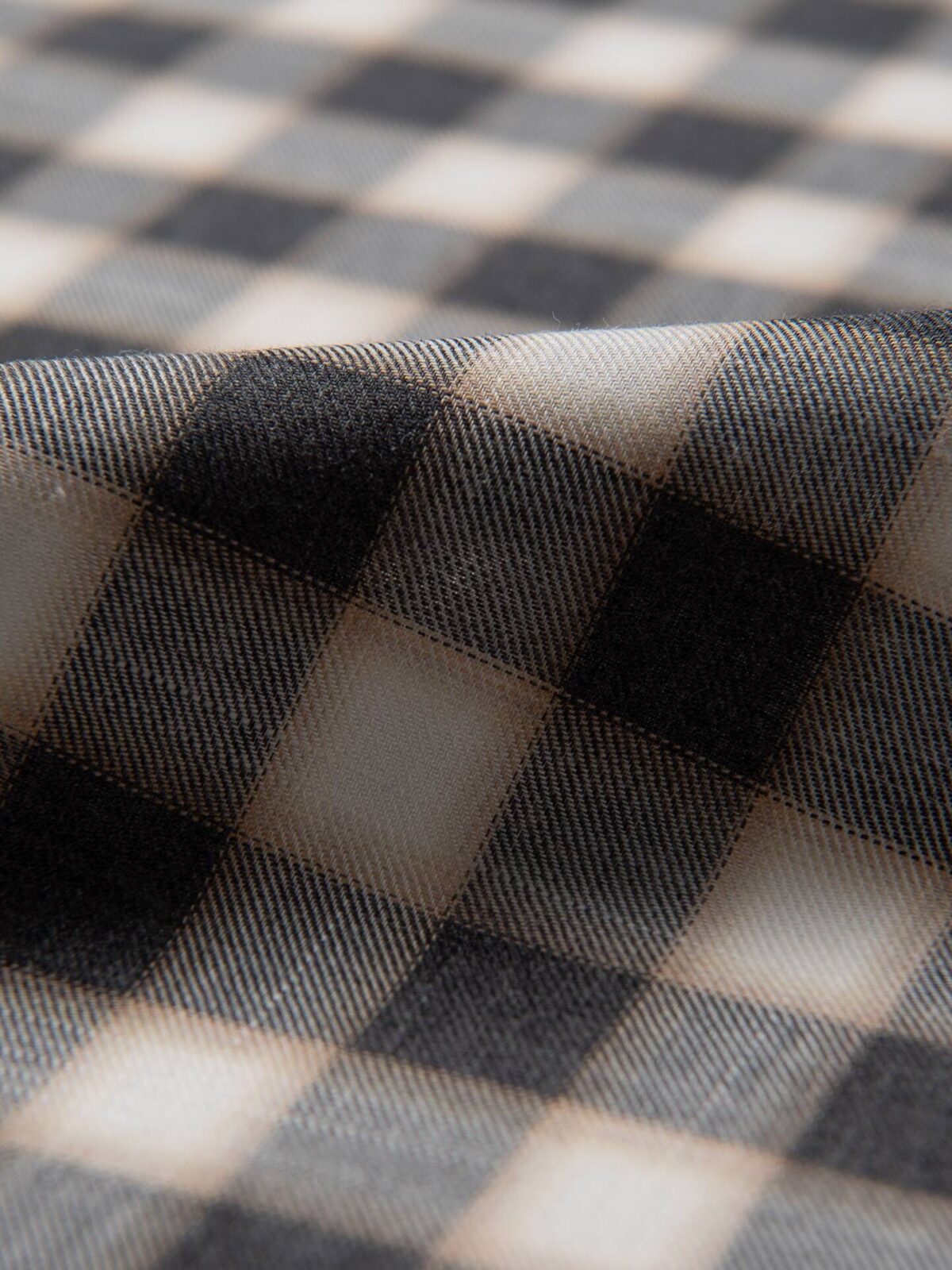 Albini Grey and Beige Featherweight Plaid Flannel Shirt by