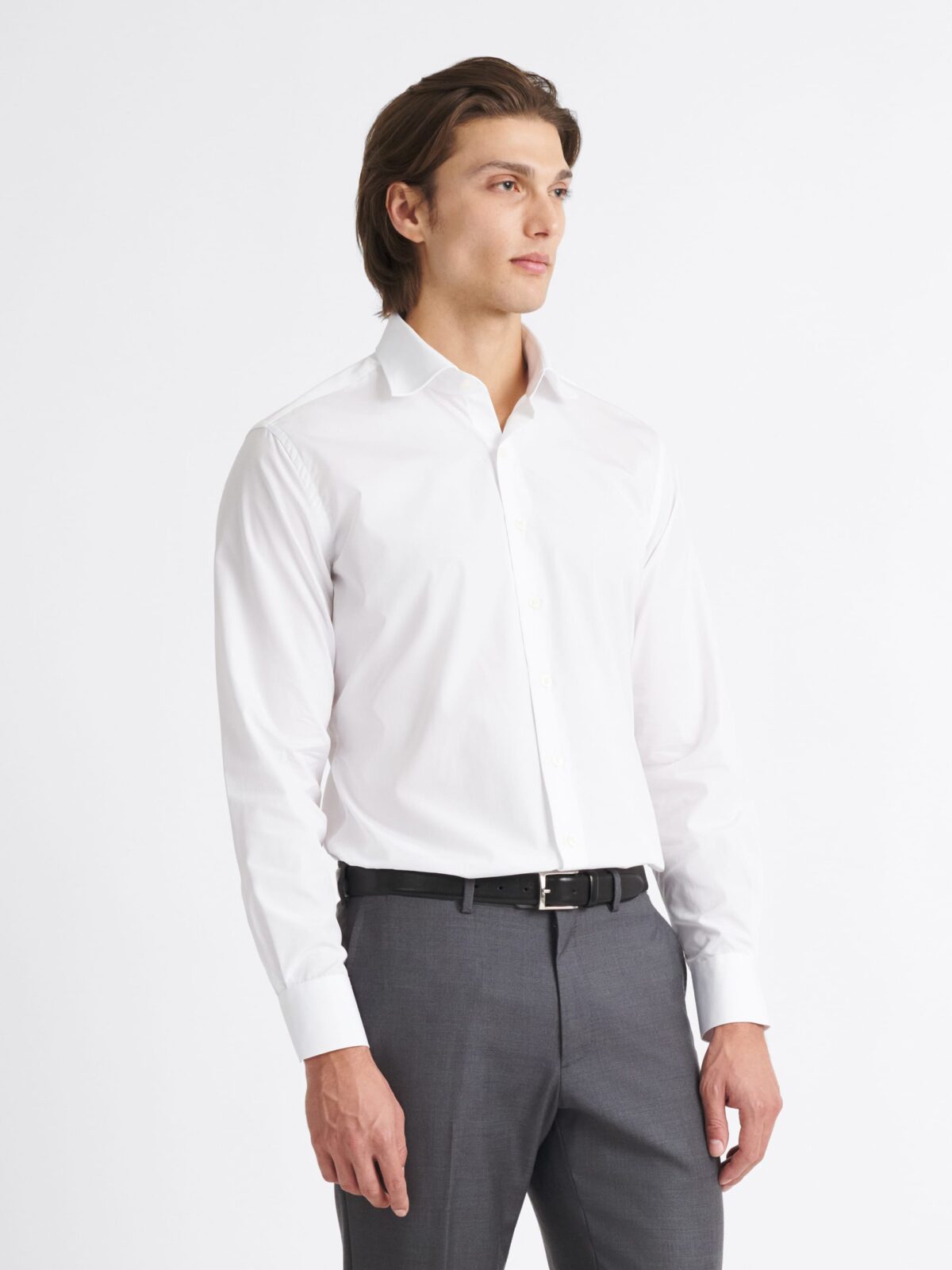 The DJA Sea Island Cotton Broadcloth Dress Shirt in White