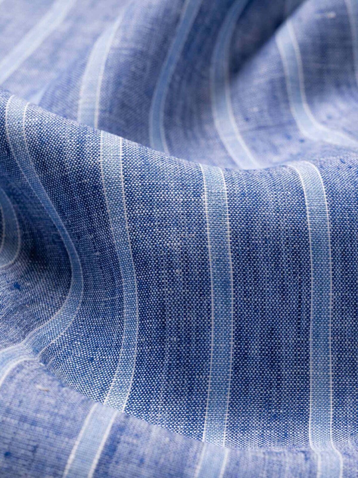 Positano Blue Wide Stripe Italian Linen Shirts by Proper Cloth