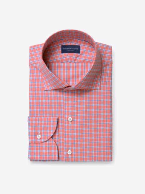 Shop Novara Bright Coral and Blue End on End Overcheck