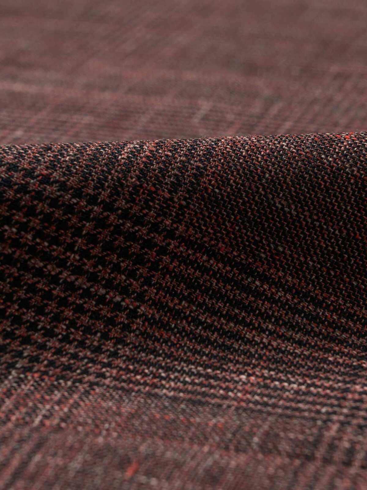 Canclini Scarlet Melange Slub Glen Plaid Dress Shirt Shirt by Proper Cloth